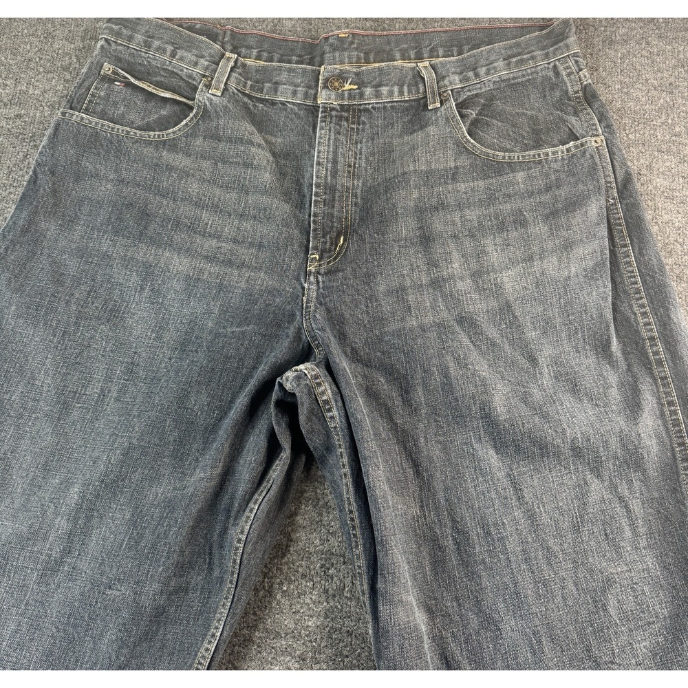 Tommy Hilfiger Loose Fit Work Classic Blue Jean Side Pocket Pants Men Size 42x32